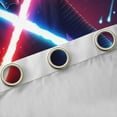 thumbnail image 4 of jejeloiu Modern Cool Lightsaber Black Out Curtains,Cartoon Light Sword Curtains Pack of 2 (42x63 Each),Neon Red Blue Bedroom Curtains For Boys Kids,Breathable Home Decor, 4 of 6
