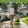 thumbnail image 4 of Collapsible Bucket 5.8 Gallon 22L with Wheels Handle Drain Plug Water Outlet and 2 Universal Connectors for Portable Pressure Washer Cordless Car Washing Camping RV Pet Bath Multi-Use, 4 of 7