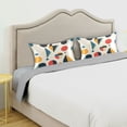 thumbnail image 3 of Yayeee Pillowcase Standard Size Set of 2 Satin Wrinkle Resistant Pillow Case, Red Geometric, 3 of 7