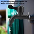 thumbnail image 3 of Grifo de cocina o baño de acero inoxidable negro montado en la pared para uso en lavadora, 3 of 8