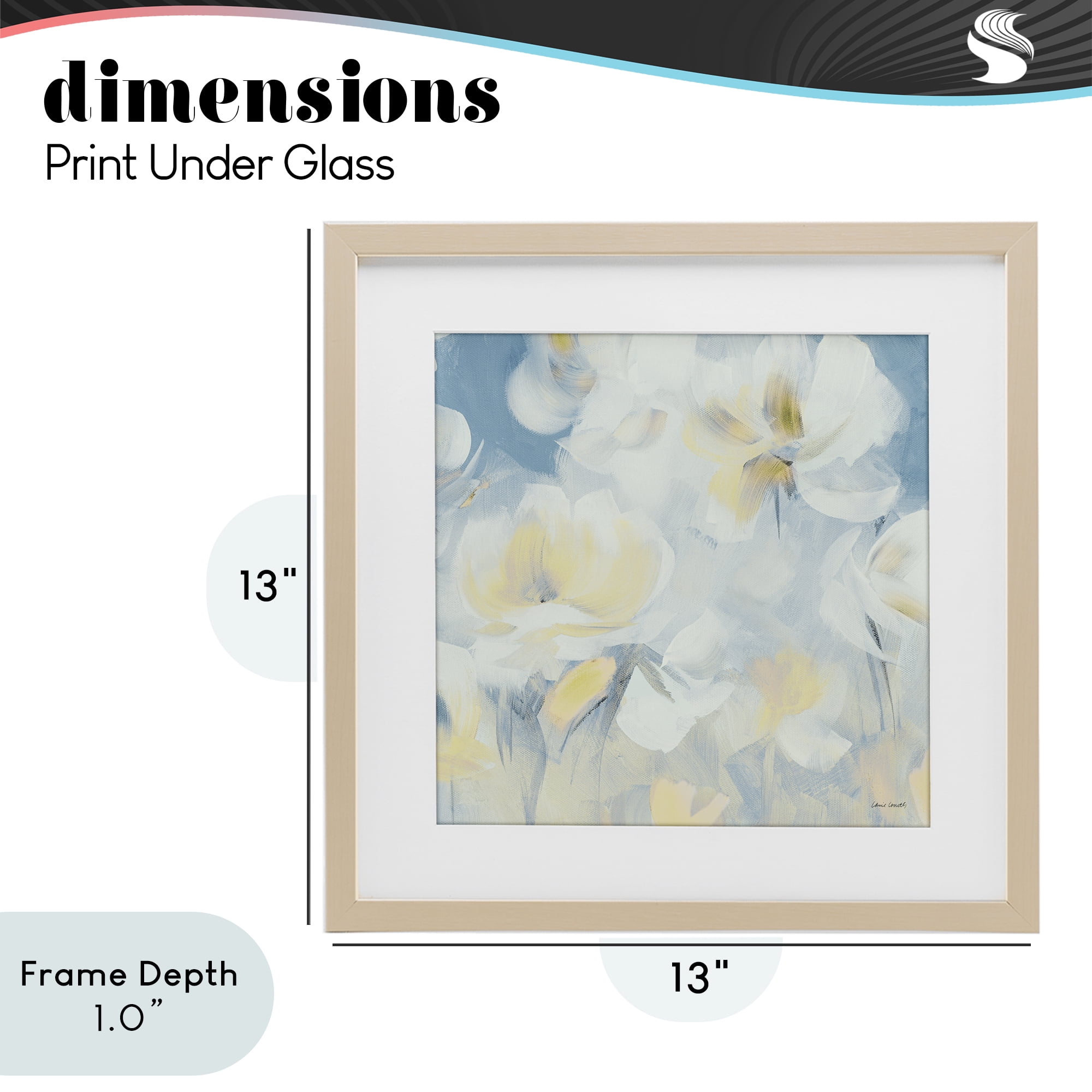 Stupell Industries Soft & Gentle Flower Field Birch Framed Print Under Glass, design by Lanie Loreth
