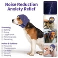 thumbnail image 4 of Dog Calming Hoodie, Ear Wraps for Anxiety Relief, Noise Protection Dog Noise Cancelling Ear Muffs, Headband for Fireworks, Force Drying, Grooming, Bathing（lavender）, 4 of 5