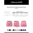 thumbnail image 2 of Made by Olivia Women's Basic Solid French Terry White Piping Comfy Shorts, 2 of 4