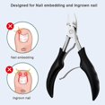 thumbnail image 2 of Manicure Set Stainless Steel Nail Clipper Set Pedicure Set Fingernails Toenails Clippers Sharp Nail Cutter Hair Grooming Kit Travel Case, 2 of 4