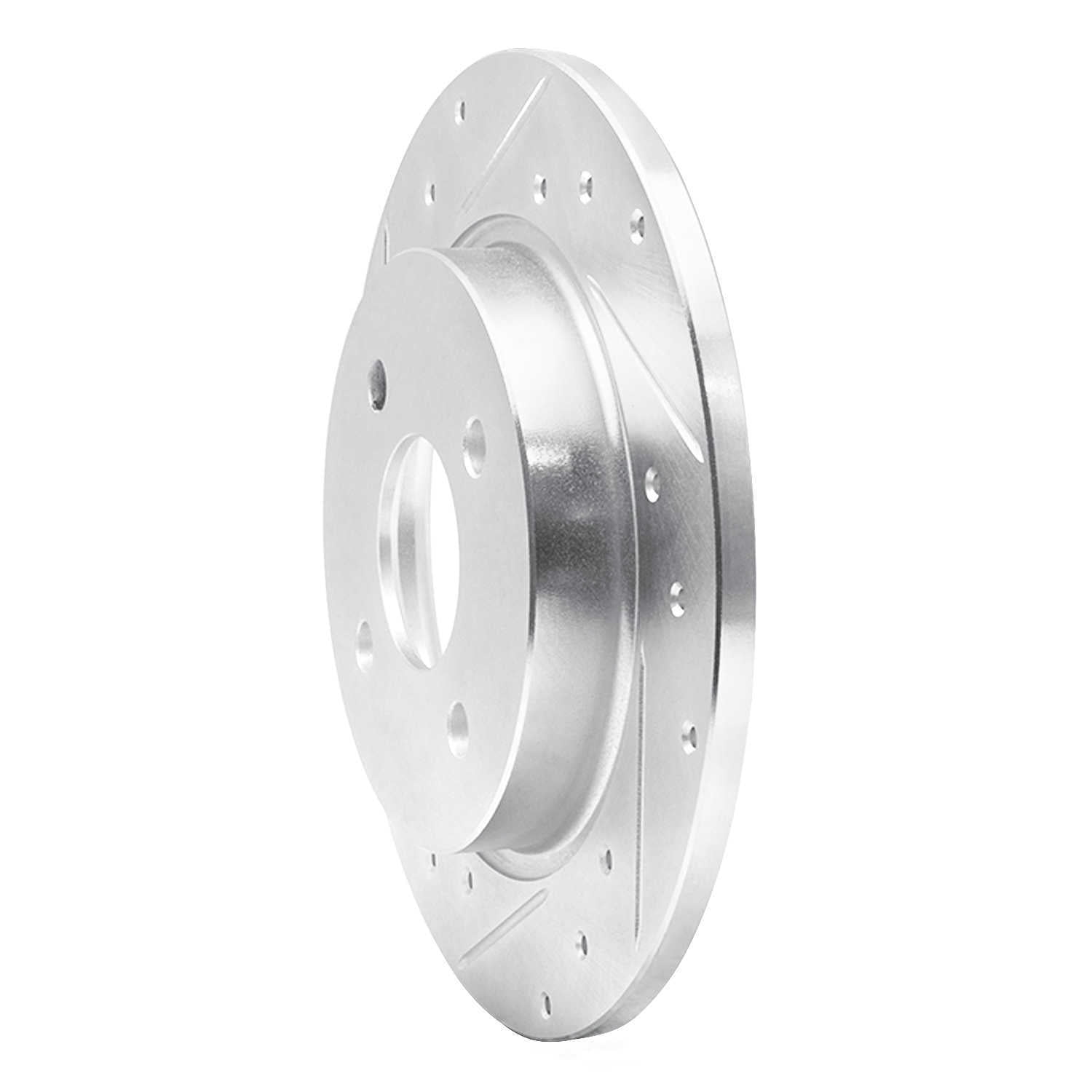 Dynamic Friction Company 631-54271L DFC Brake Rotor - Drilled And Slotted - Silver
