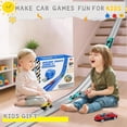 thumbnail image 3 of Flexible Race Track for Kids, 16 Ft Flex Race Car Ramp Track with Racing Cars Track Toys  with  Hot Wheel Cars Rolls up Portable Car Ramp Toys for Boys and Girls Ages 3+ - Gray, 3 of 7