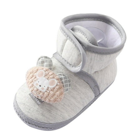 Eashery Baby Girls Boys Shoes Shoe Flats for First Steps Walkers Baby Boy Slip-On Sneakers Toddler Sandals Girl (Grey 4)