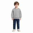 thumbnail image 4 of TIREOW Girls and Boys Sweatshirts Round Neck Long Sleeve Pullover Sweatshirt Solid Color Loose Fit Soft Casual Pullovers Top, 4 of 6