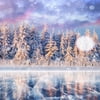 SAYFUT 5x7ft Christmas White Snow Winter Tree Road Photography Backdrop Bokeh Wonderland Background Snowflake Glitter Newborn Baby Portrait Banner Xmas Party Decorations Photo Studio Props