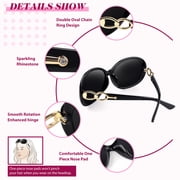 Sunier Women's Oversized Polarized Sunglasses Butterfly Shades for Driving