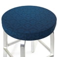 thumbnail image 3 of Goofa Dark Blue Printed Stool Covers Round, Waterproof Round Bar Stool Covers Anti-Slip Round Bar Stool Seat Cover with Elastic Bands Durable-14 inch, 3 of 7