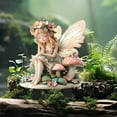 thumbnail image 2 of Rojia Beautiful Fairy Girl Acrylic Garden Stake, Exquisite Forest and Deer Design, Water-proof, Weather-Resistant, Versatile Indoor|Outdoor Decor, All Occasions Ideal Gift, 2 of 7