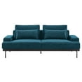 thumbnail image 5 of Sofa Couch, Azure Navy Blue, Fabric, Living Kitchen Cafe Bistro Hospitality Restaurant, Modern Contemporary HB34537, 5 of 9