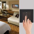 thumbnail image 2 of Outdoor Doorbell Button, 220-250V Tempered Glass Panel Doorbell Switch Wireless Waterproof Chime Push Button, 3.38 inch, 2 of 5