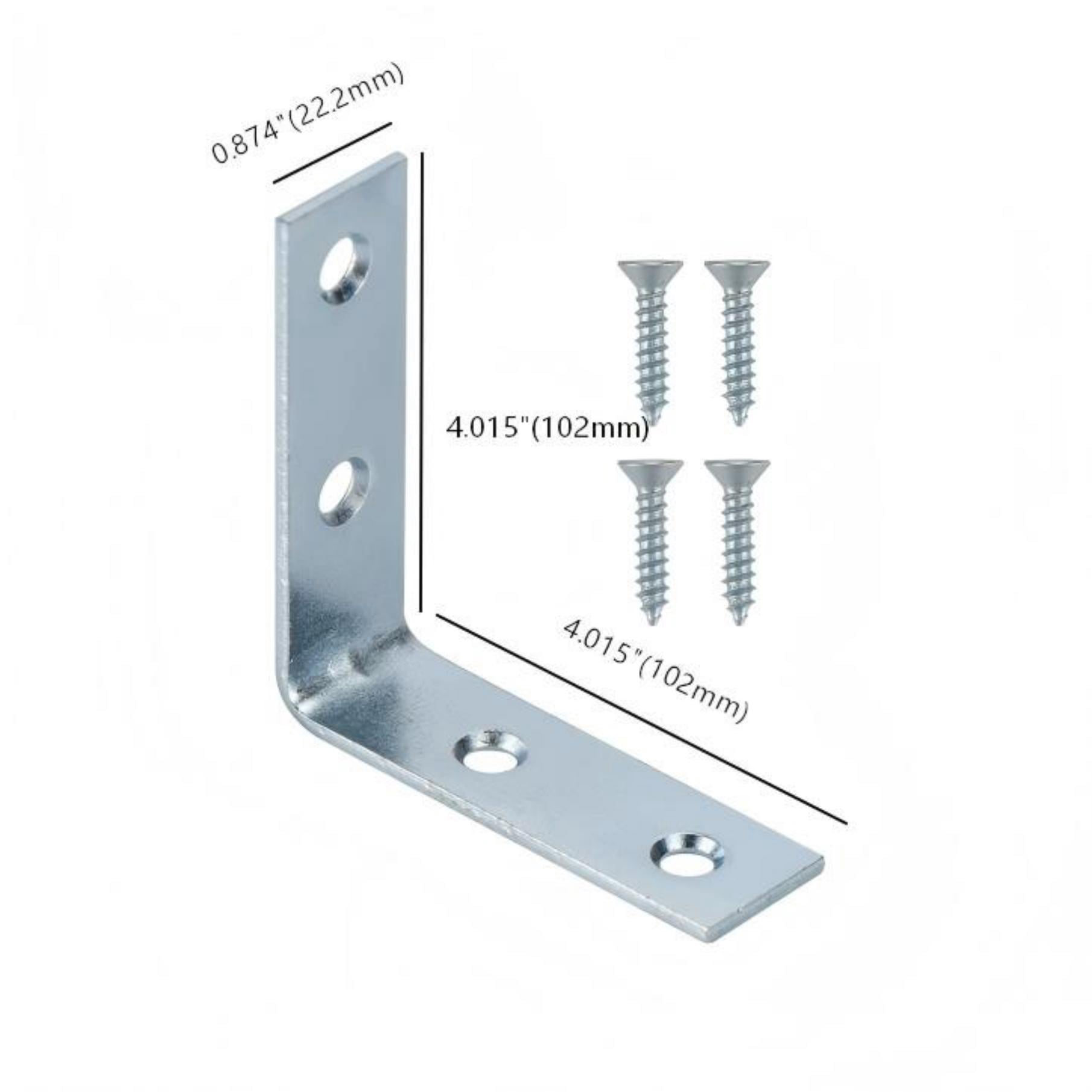 4 in. Corner Brace, Zinc Plated (4 Pack)