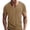 Khaki, variant on Men’s Short Sleeve V Neck Solid Color Textured T-Shirt Casual Fashion Top