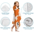 thumbnail image 7 of Orange Halloween Ghosts Hooded Bath Towel，60"x35" for Ages 3 To 12 Kids, Quick Dry Lightweight Soft Microfiber Hood Beach Towel Cover Up for Kids, 7 of 7