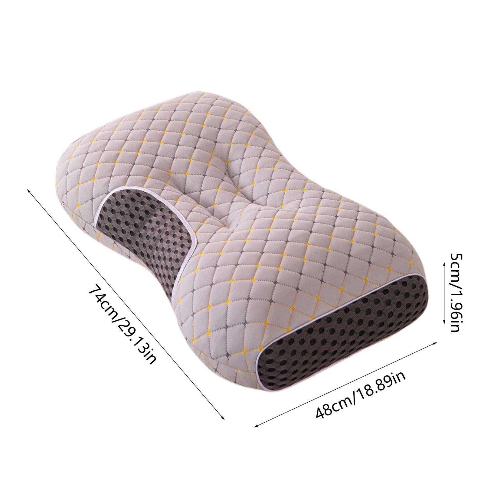 Ovzne 2-Pack Orthopedic Cervical Pillows For Deep Sleep Support - Non-Collapsing Memory Foam Pillow With Neck Pain Relief, 29X19X2 Inches, Bed Pillows For Side/Back Sleepers