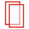thumbnail image 1 of Unique Bargains Magnetic Sign Holder 11x17,  2PCS A3 Magnetic Display Frame Self Adhesive Photo Frame for Refrigerator, Red, 1 of 7