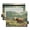 Cow in Green Rolling Hills, variant on 2 Pack Flip Folders with Clear PVC Window Binder Pouches 3-Ring Binder Organizer for Office & Home Whale in Space