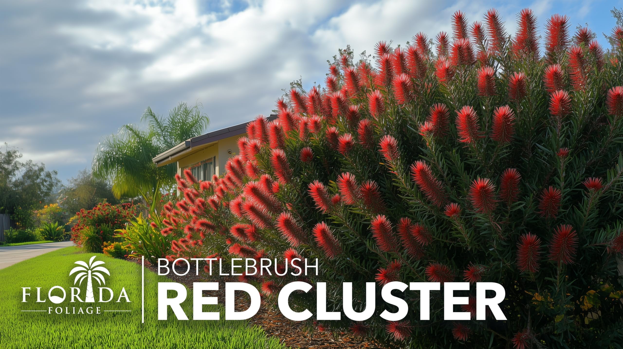 Bottlebrush Red Cluster Tree I 10 Live Plants I Callistemon Citrinus Red Cluster I Vibrant Red Blooms, Fast-Growing, Drought-Tolerant Outdoor Plant, Ideal for Gardens