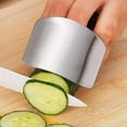 thumbnail image 1 of 2 Pcs Stainless Steel Kitchen Tools Hand Finger Protector Knife Cut Slice Safe, 1 of 6