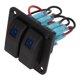 thumbnail image 4 of 2-Gang Toggle Switch, Multi Protection Blue Light Boat Rocker Switch Panel 12-24V For Trucks For SUV ANGGREK Otros, 4 of 8