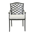 thumbnail image 2 of Wynn Outdoor Patio Metal Dining Chair, Set of 2, Light Gray- Saltoro Sherpi, 2 of 4