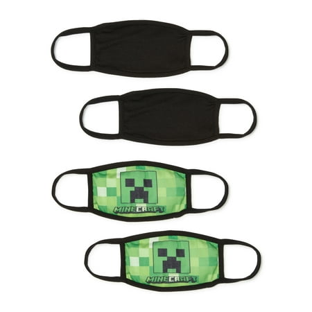 Minecraft Creeper 4-Piece Face Mask Set