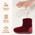 thumbnail image 4 of Homeier Ralph Women's Chenille Knit Boots Slippers Warm Plush Fleece Cosy Winter Booties Slipper Memory Foam House Shoes, 4 of 7