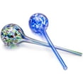 thumbnail image 4 of Imperial Home Self Watering Globes Hand-Blown Glass Plant Watering Devices, 2-Pack, 4 of 7