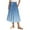 Light Blue., variant on Akafmk Plus Size Womens Skirts,Long Skirts for Women Maxi Boho Skirt,Solid Color High Waisted Drawstring Ruffle Skirts Loose Fitting Vacation Beach Long Skirts