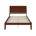 thumbnail image 3 of AFI Portland King Low Profile Wood Platform Bed Frame with Sleigh Headboard, Walnut, 3 of 6