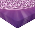 thumbnail image 2 of Ambesonne Geometry Fitted Sheet, Overlap Circles, Queen Size, Fuchsia and Purple, 2 of 3