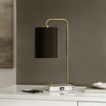 thumbnail image 5 of SAFAVIEH Nevana 20 in. Glam Brass Gold Iron USB Port Table Lamp with Black 100% Cotton Shade, 5 of 6