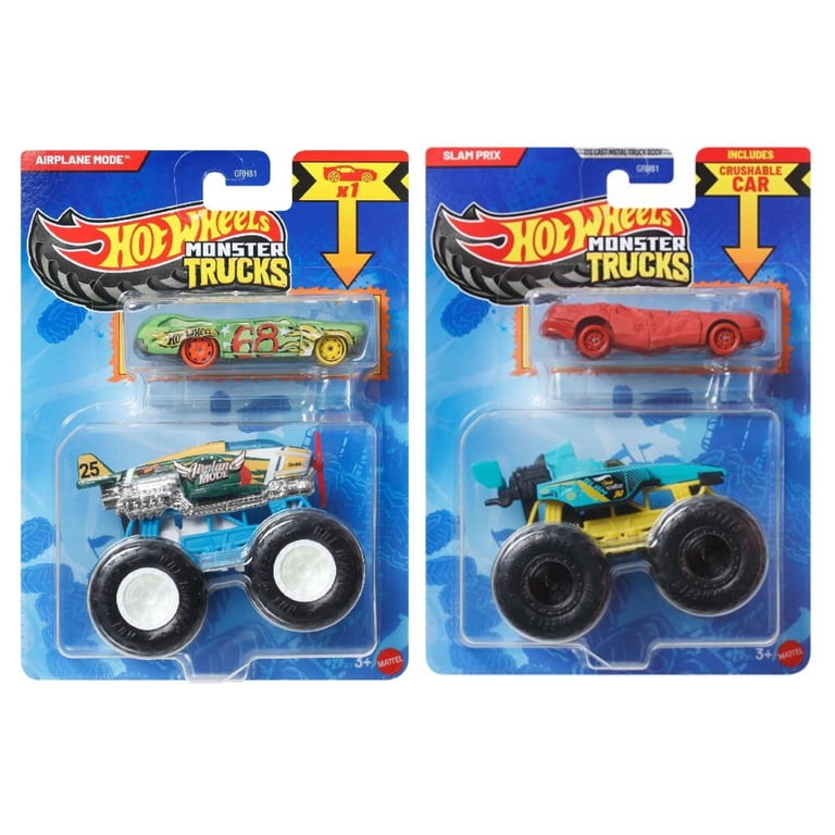Hot Wheels Monster Trucks Bundle of 8 with Bonus Cars, Assorted