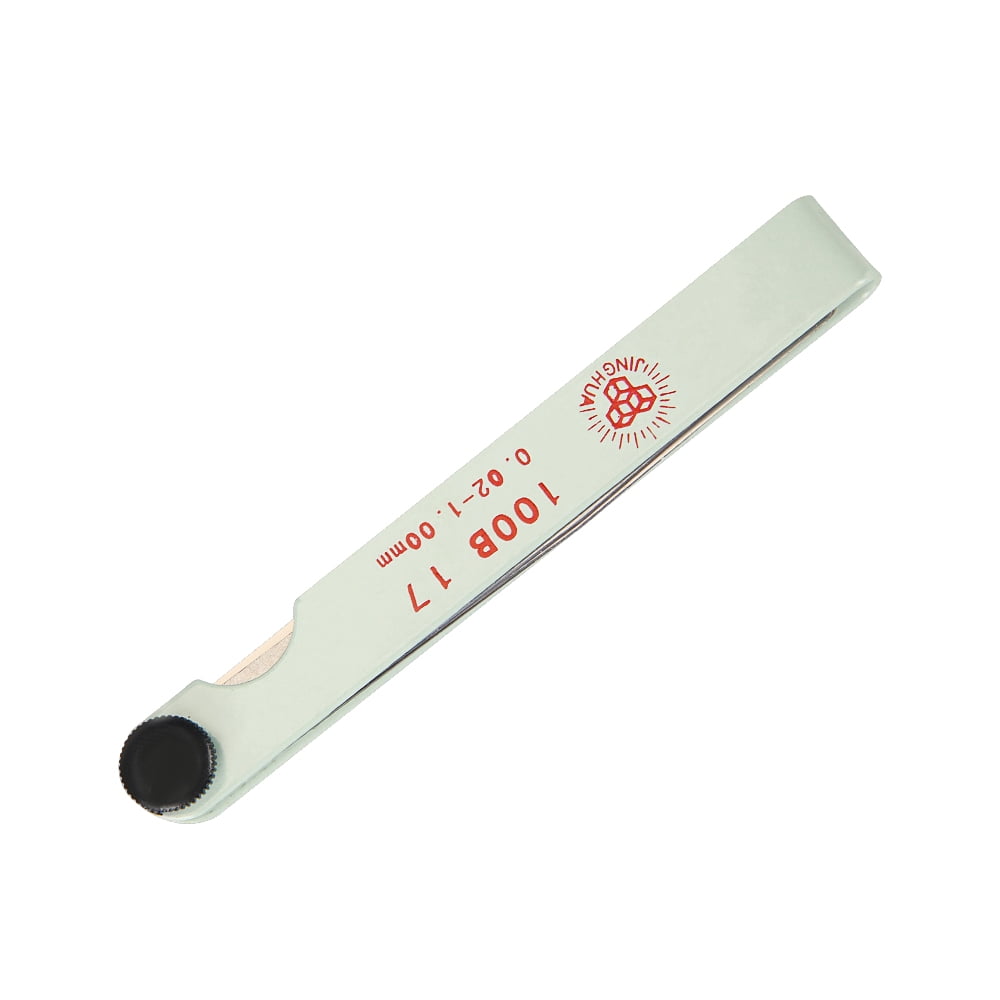 100mm 0.01- 1.0mm Thickness Metric Feeler Gauge 17 Blades Stainless Steel Gauge for Gap Valve Measure Tool ,Easy to Use