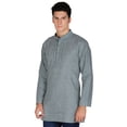 thumbnail image 2 of Chemise Kurta Courte en Coton pour Hommes Robe Mode Indienne (Vert, G), 2 of 4