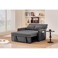 thumbnail image 2 of Leumius 3 in 1 Convertible Sleeper Sofa Bed, Modern Convertible Sofa Bed with 5-Position Adjustable Backrest,Velvet Pull Out Couch with Pull Out Bed for Living Room Furniture,Gray, 2 of 23