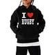 thumbnail image 1 of Gibobby Sudadera con capucha al fútbol americano Sudadera deportiva para niños pequeños Jugador de rugby vintage Deportes Retro Niños Niñas de rugby(Negro, 4-5 Años), 1 of 3