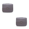 thumbnail image 3 of sweethay Bolsa de aseo colgante Impermeable Maquillaje portátil Organizador de gran capacidad Bolsas de almacenamiento plegables para viajar Gris 2Conjunto, 3 of 6
