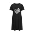 thumbnail image 4 of PEZHADA Chemises de Nuit pour Femmes Coton Doux Chemise de Nuit Courte Surdimensionnée pour Femmes Mode Imprimé Poitrine Robe de Nuit à Manches Courtes Chemises de Nuit à Manches Courtes pour Femmes Chemises à Manches Courtes pour Femmes, 4 of 9