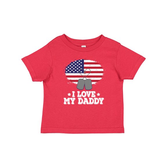Inktastic I Love my Daddy Military Son Daughter Boys or Girls Baby T-Shirt