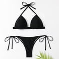 thumbnail image 6 of Women's Bikini Set Fashion Two Piece Sexy Swimsuit with Removable Bra Pads No Underwire for Beach Vacation,Black,L, 6 of 9