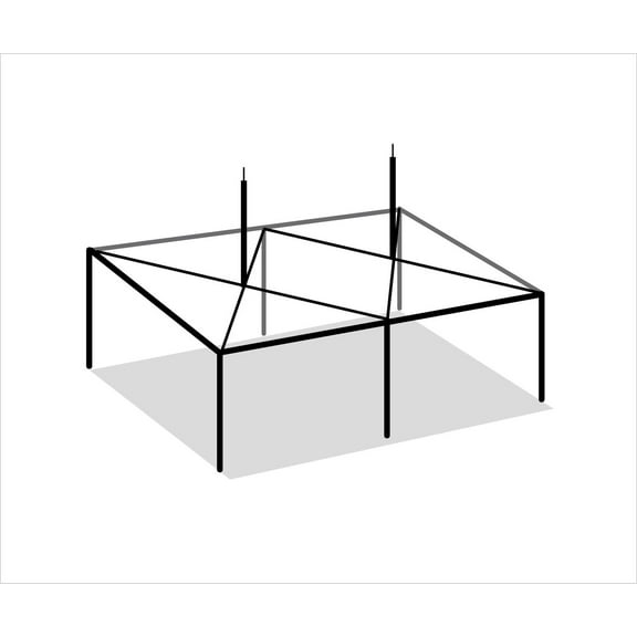 TentandTable 20' x 30' High Peak Outdoor Party Canopy Tent FRAME ONLY, White Waterproof