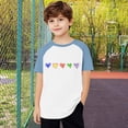thumbnail image 4 of Zpanxa Girls Shirts Color Print Short Sleeve T Shirt Summer Oversized Crewneck Basic Tee With Polyester Spandex 4 Years, 4 of 6