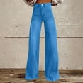 thumbnail image 2 of ManxiVoo Women Loose Fit Wide Leg Trouser With A Classic Dark Wash Retro Street Style Design For A Comfortable And Fashionable Everyday Look XXXXXL Size Sky Blue, 2 of 4