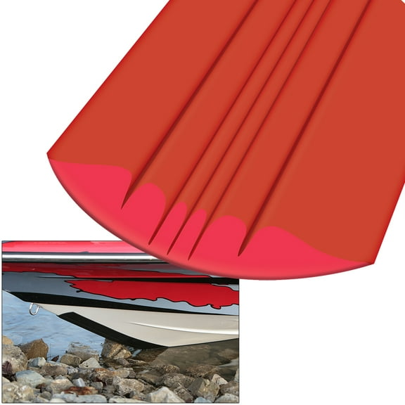 Megaware Keel Guard 54305408 Keel Protector - Fits 19 ft. - 20 ft. Boat - Red