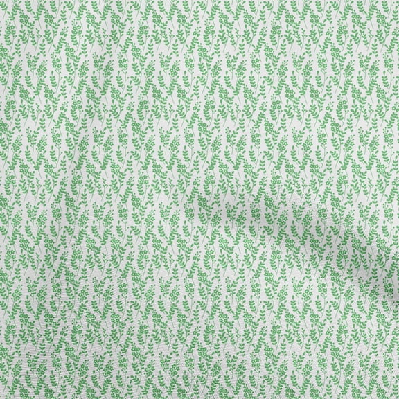 oneOone Velvet Green Fabric Leaves Diy Clothing Quilting Fabric Print Fabric By Yard 58 Inch Wide