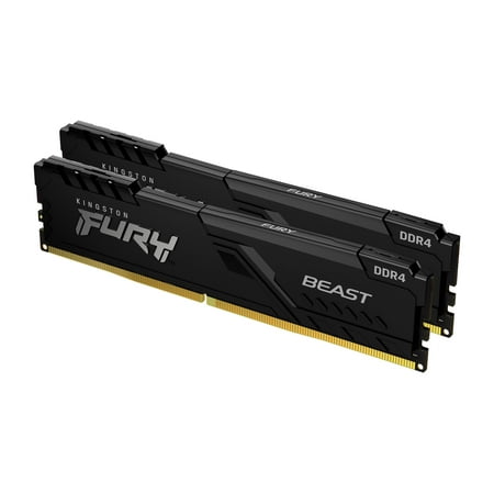 Kingston FURY Beast 16GB (2x8GB) 3600MT/s CL17 DDR4 Desktop Memory KF436C17BBK2/16